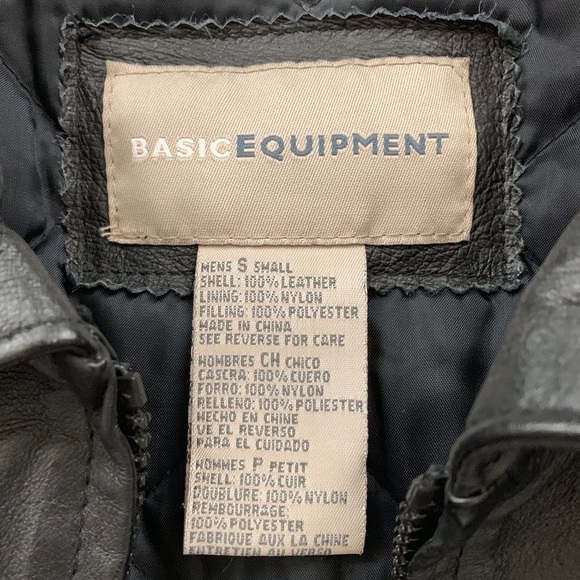 Leather Jacket Basic Equipment Size Small Black - Picture 6 of 8